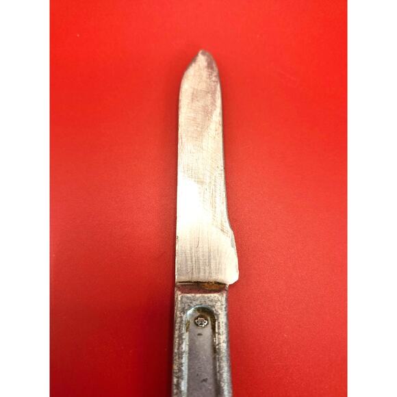 Vintage US Military Mess Knife Fixed Blade w/ Cast Aluminum Handle 7 1/4" - Picture 11 of 12